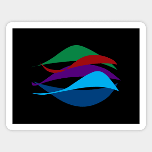 Minimal abstract marine life Sticker